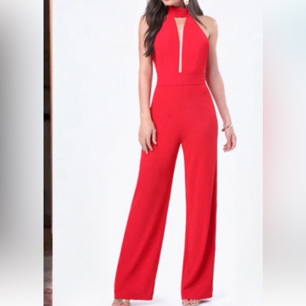 Bebe Red Jumpsuit